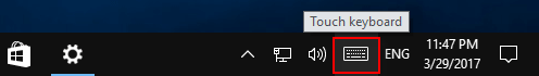 Afficher ou masquer le bouton du clavier tactile dans la barre des tâches sur Windows 10