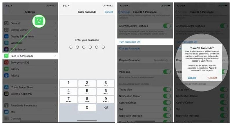 Cómo apagar el código de contraseña en iPhone con o sin contraseña