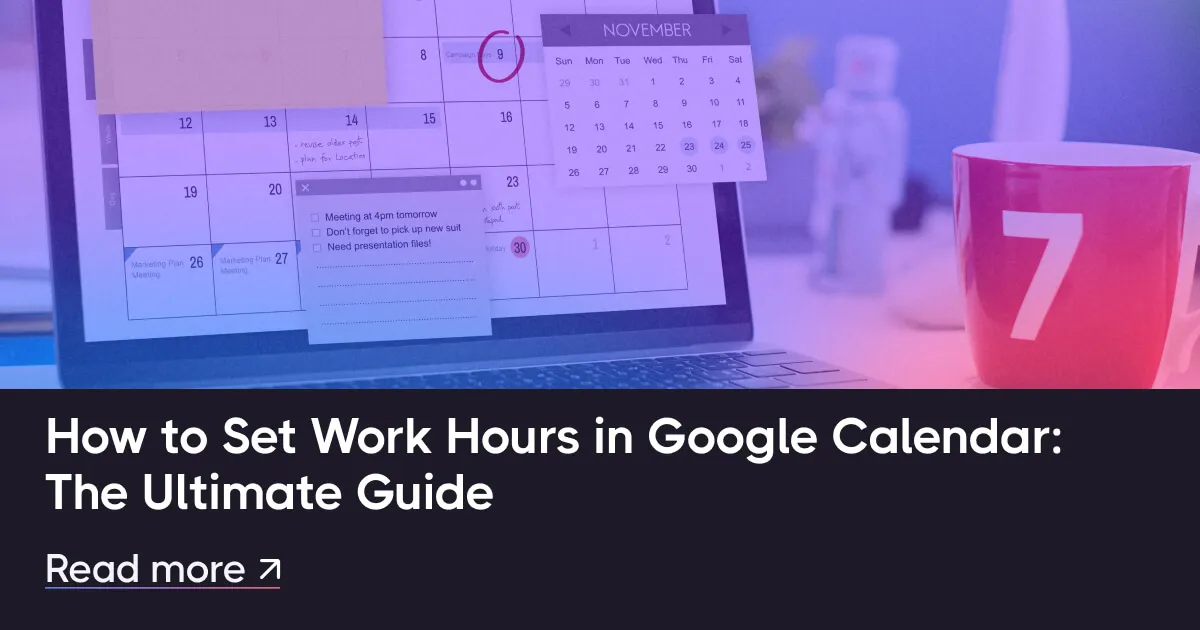 Cómo establecer las horas de trabajo en el calendario de Google