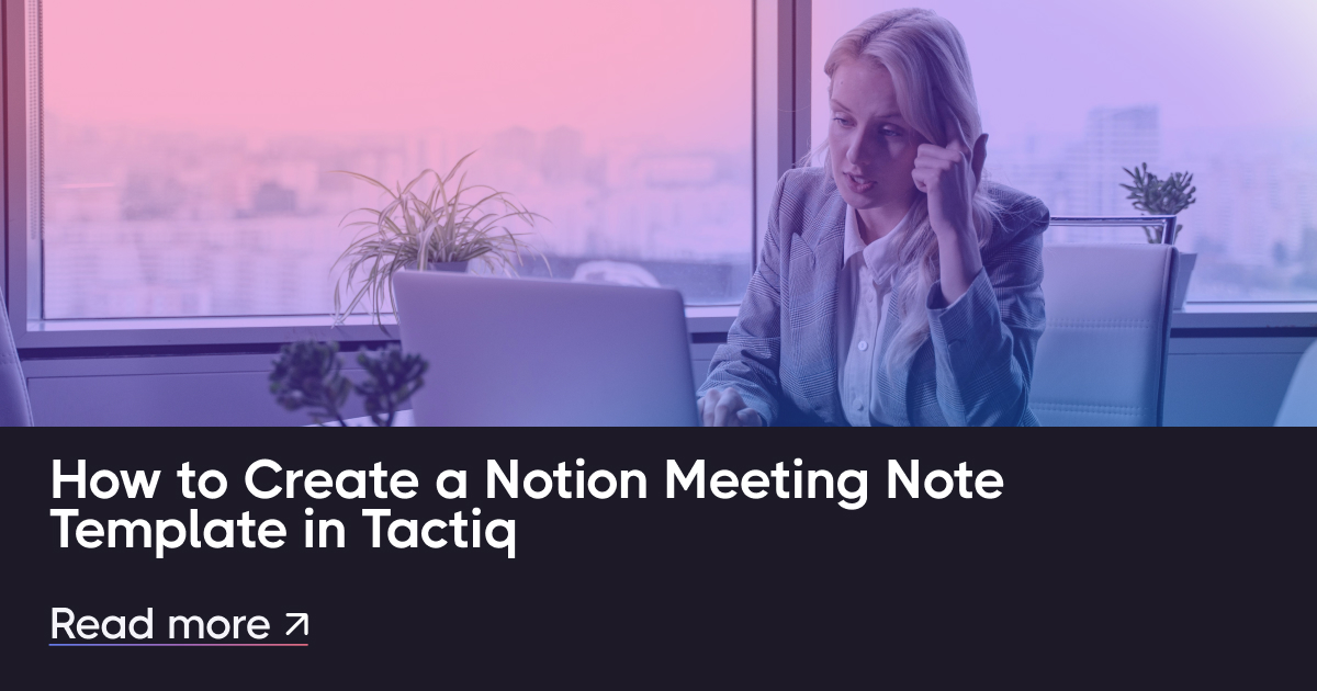 Comment créer un modèle de note de note de notion dans TACTIQ