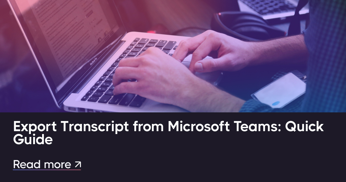 Exportieren Sie das Transkript aus Microsoft