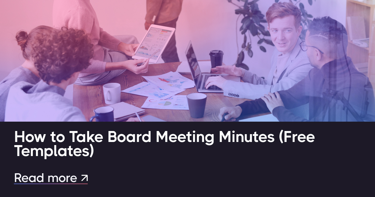 Cómo tomar las actas de las reuniones de la junta (plantillas de palabras gratis)