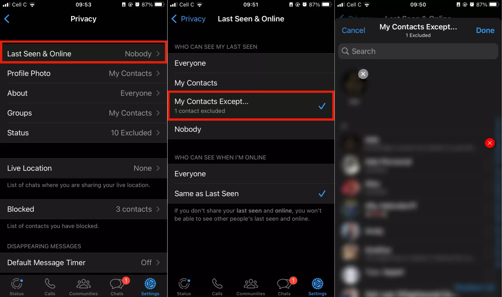 Mi ex me acecha en whatsapp