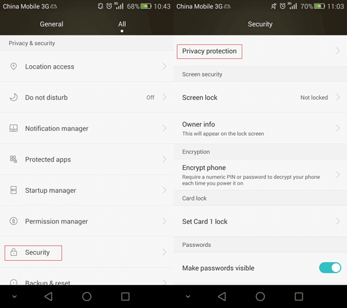 Comment les contacts / albums / applications privés sur Huawei Android