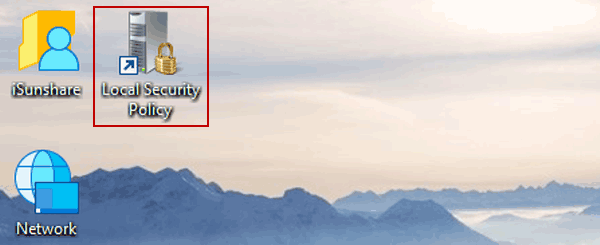 Cree un atajo para la política de seguridad local en el escritorio de Windows 10