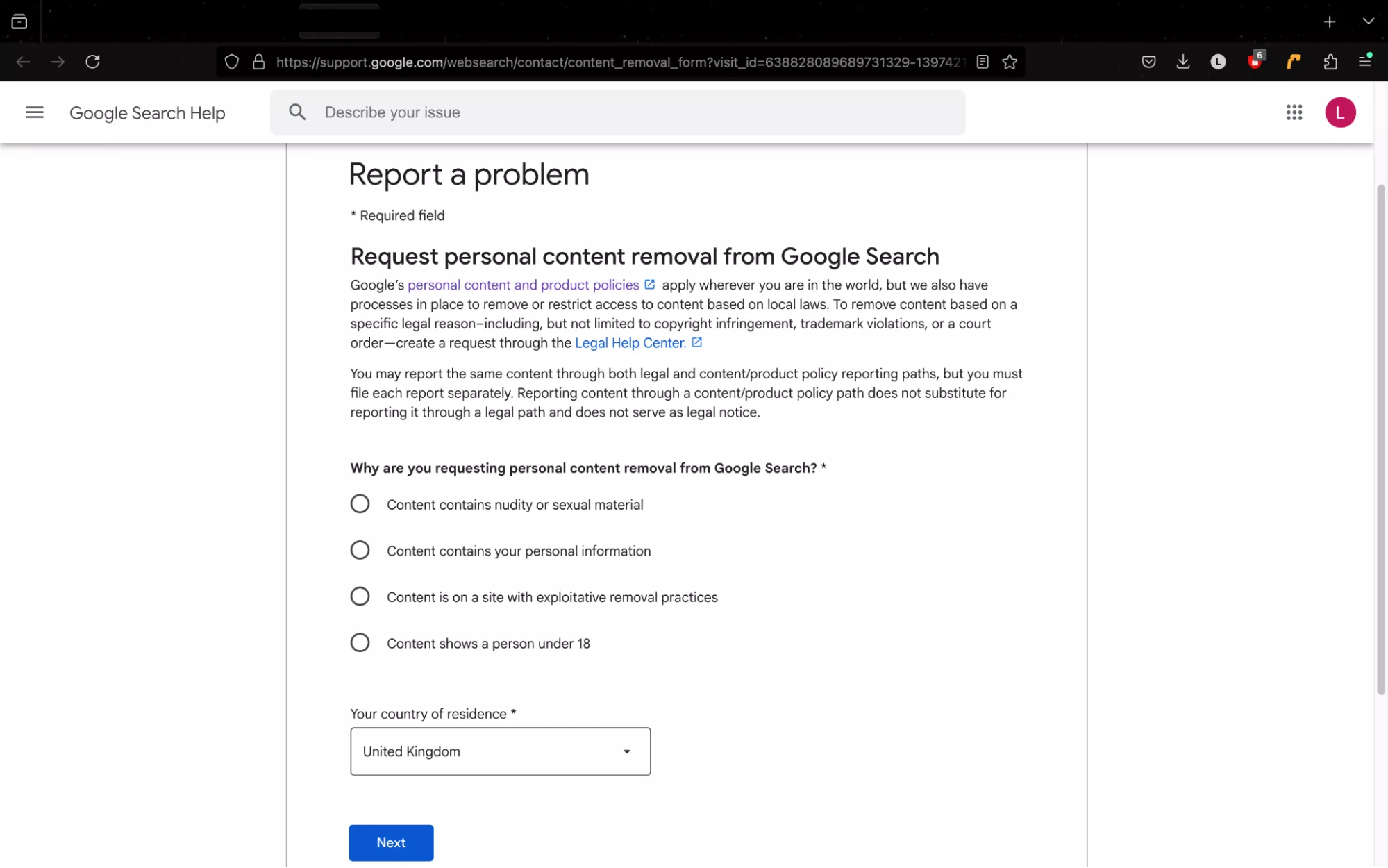 Eliminar información personal de Google