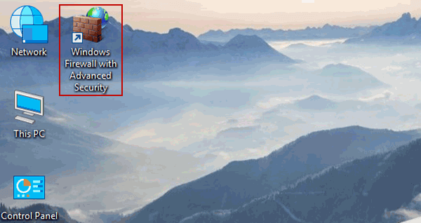 高度なセキュリティを備えたデスクトップWindowsファイアウォールショートカットを作成します