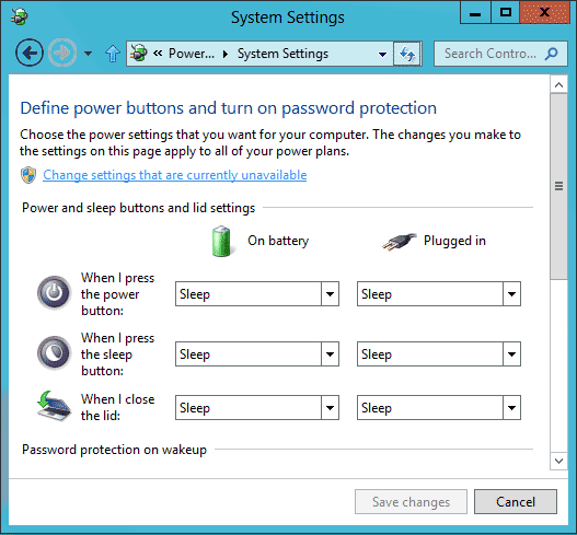 Jak povolit nebo deaktivovat rychlé startup v systému Windows 8