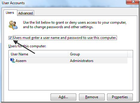 Como fazer logon automaticamente para o Windows 7