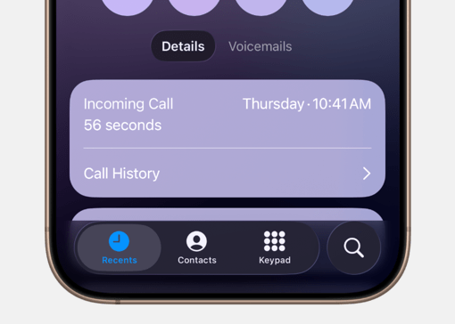 iOS 26: Cómo ver el historial de llamadas completas en su iPhone