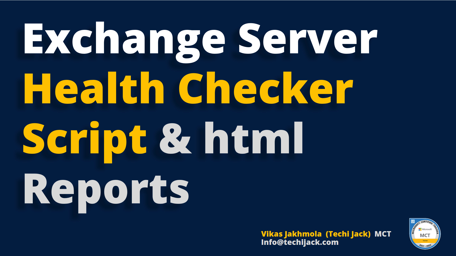 Exchange Server Health Checker Script PowerShell