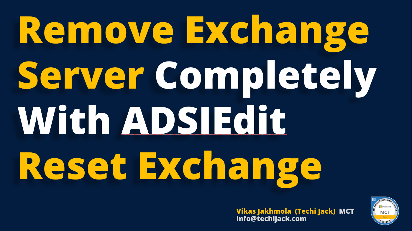 Eliminar el intercambio de Active Directory con Adsiedit