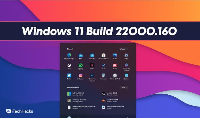 Come aggiornare alla build ISO di Windows 11 22000.160