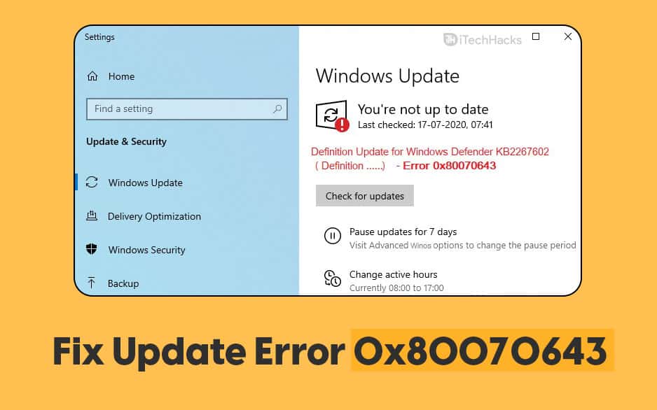 Hoe u updatefout 0x80070643 in Windows 11 kunt oplossen