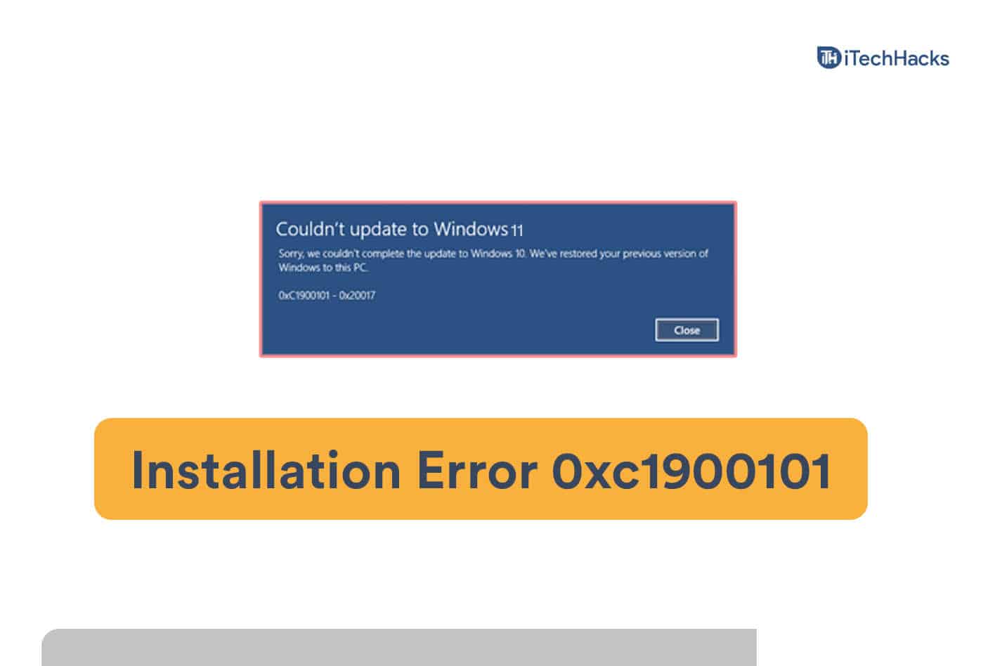 Cómo reparar el error de instalación de Windows 11 0xc1900101