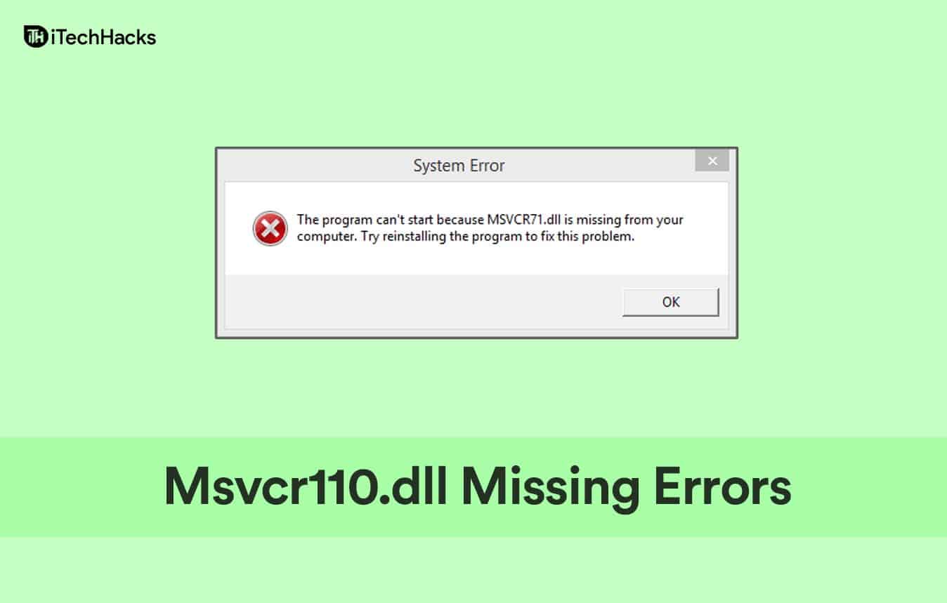 Como corrigir erros ausentes do Msvcr110.dll no Windows 11