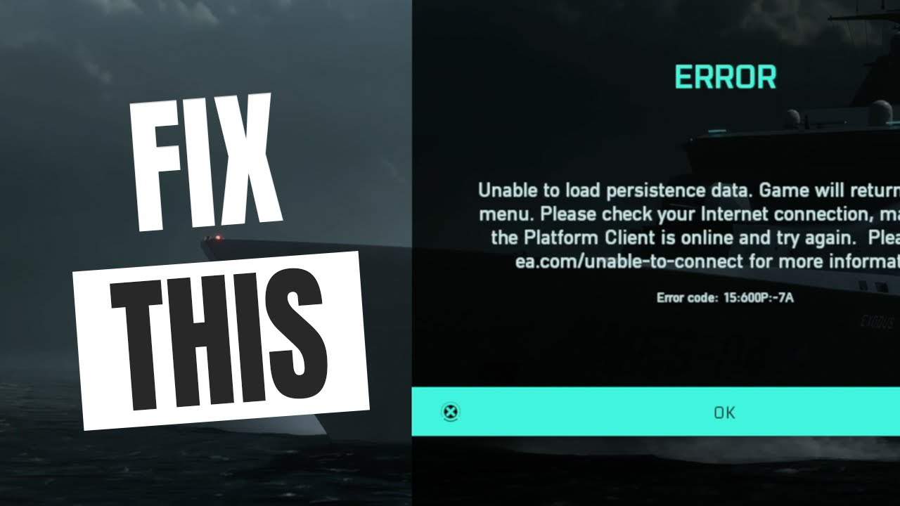 Fixa Battlefield 2042 Error 2002G Kan inte ladda Persistens Data Bug