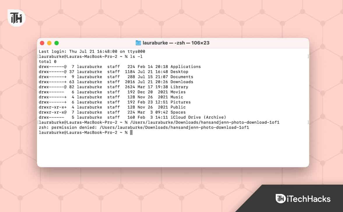 Como corrigir um erro de permissão negada Zsh no terminal Mac