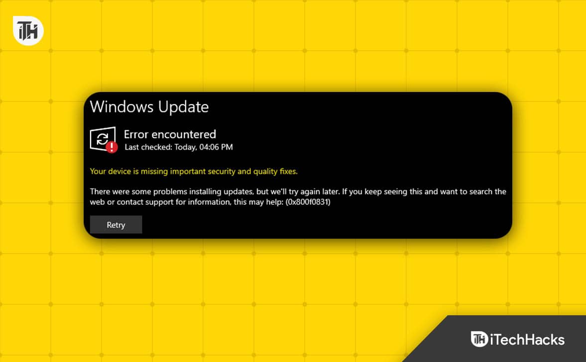 Come risolvere l'errore 0x800f0831 di Windows Update durante l'aggiornamento