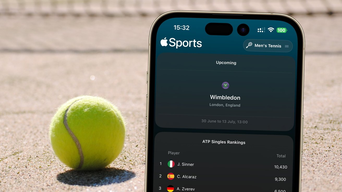 Vor Wimbledon bekommt Tennis endlich Liebe im Apple Sports