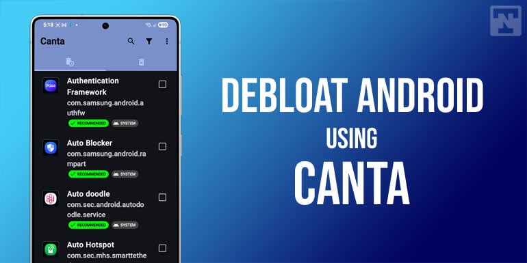 Hur man debloat android använder canta (shizuku) utan rot