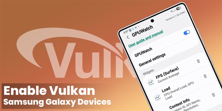 Sådan aktiveres Vulkan API på Samsung 
