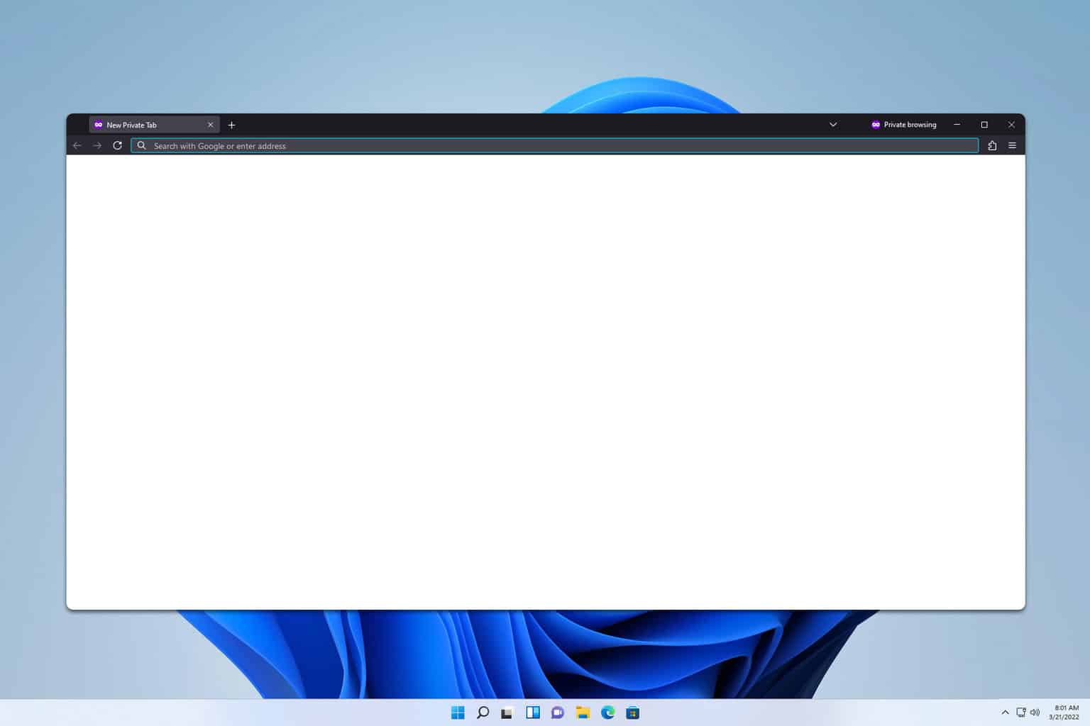 Aseta Firefox yksityinen selaaminen tyhjälle sivulle [miten]