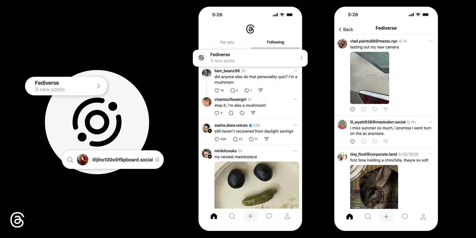Les threads ajoutent une recherche de flux et de profil Fediverse dédié