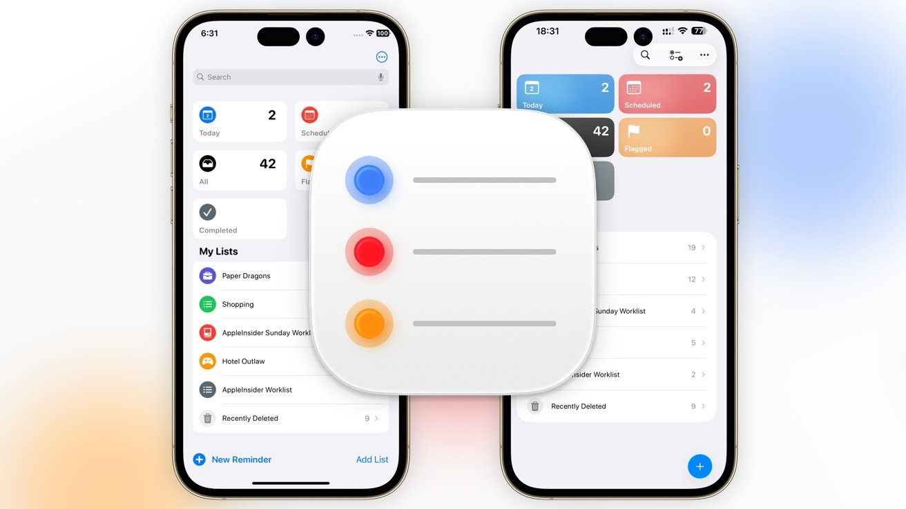 Promemoria iOS 26 vs iOS 18: vetro liquido, intelligenza di mele e nuove liste