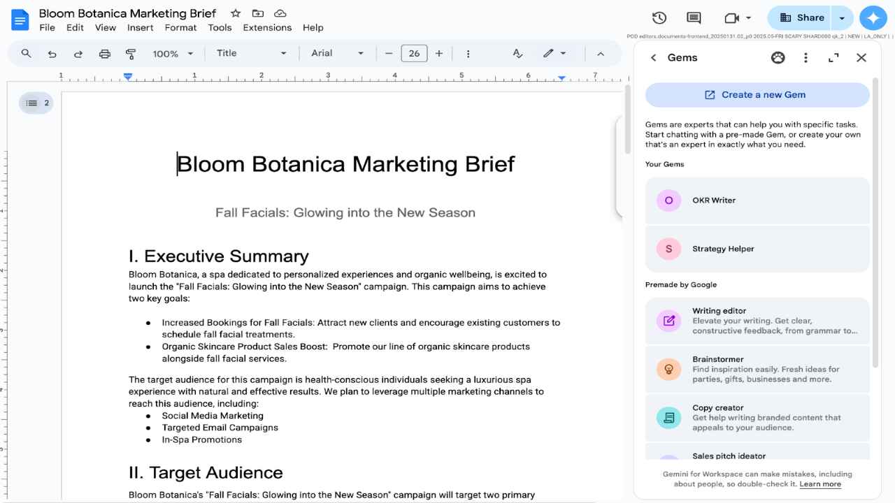 Google indlejrer brugerdefinerede ai 'perler' direkte i arbejdsområde