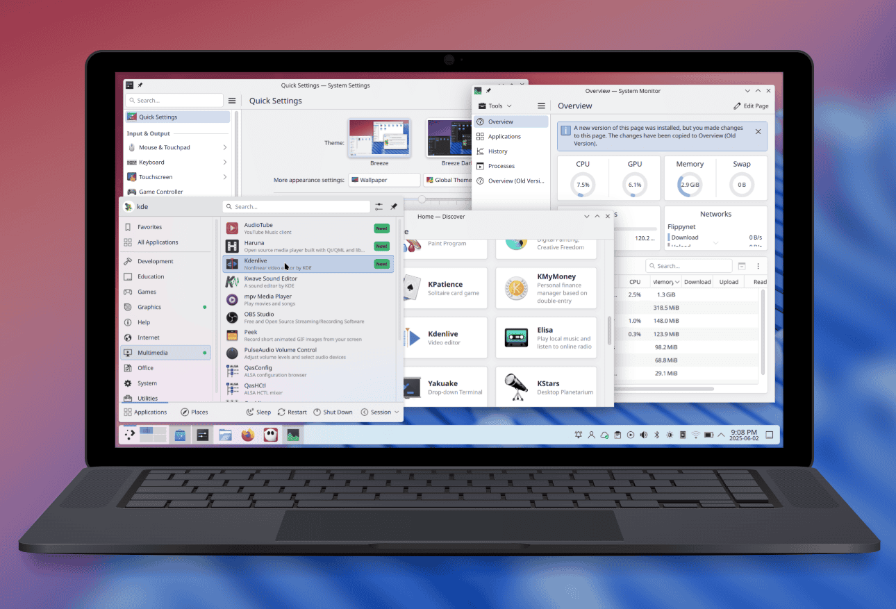 KDE Plasma 6.4.3 Виправляє помилки на Вейленді, замок екрані тощо