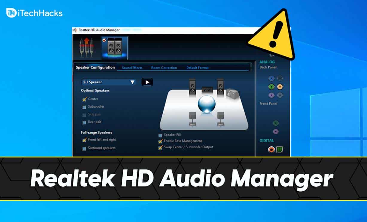 Hvordan laste ned og installere Realtek HD Audio Manager