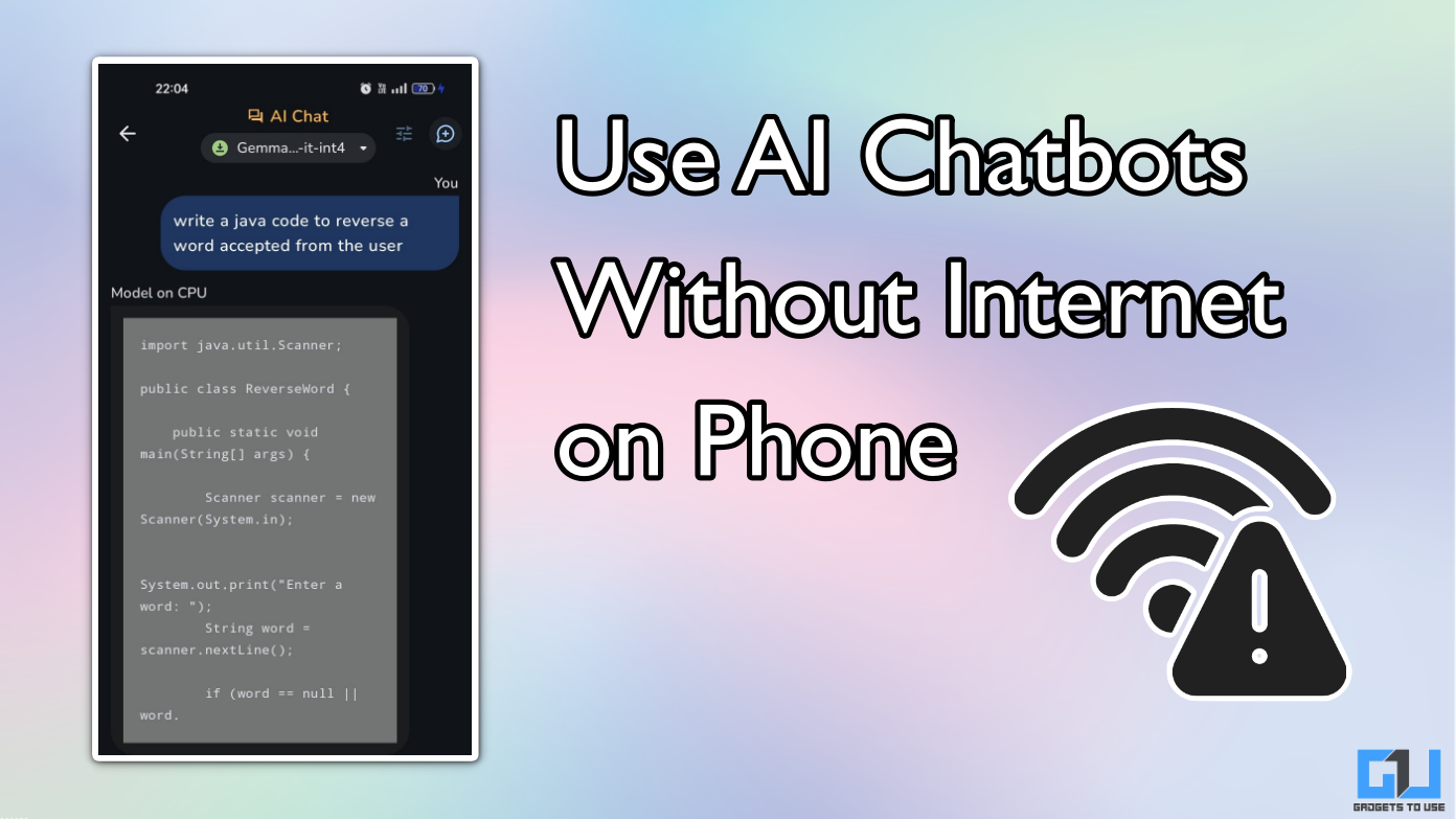 Use chatbots de ai sin internet en el teléfono