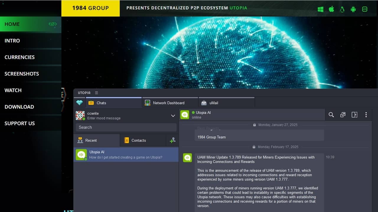 Utopia P2P Ekosystém: sada nástrojů All-in-One pro každého, kdo si cení online soukromí