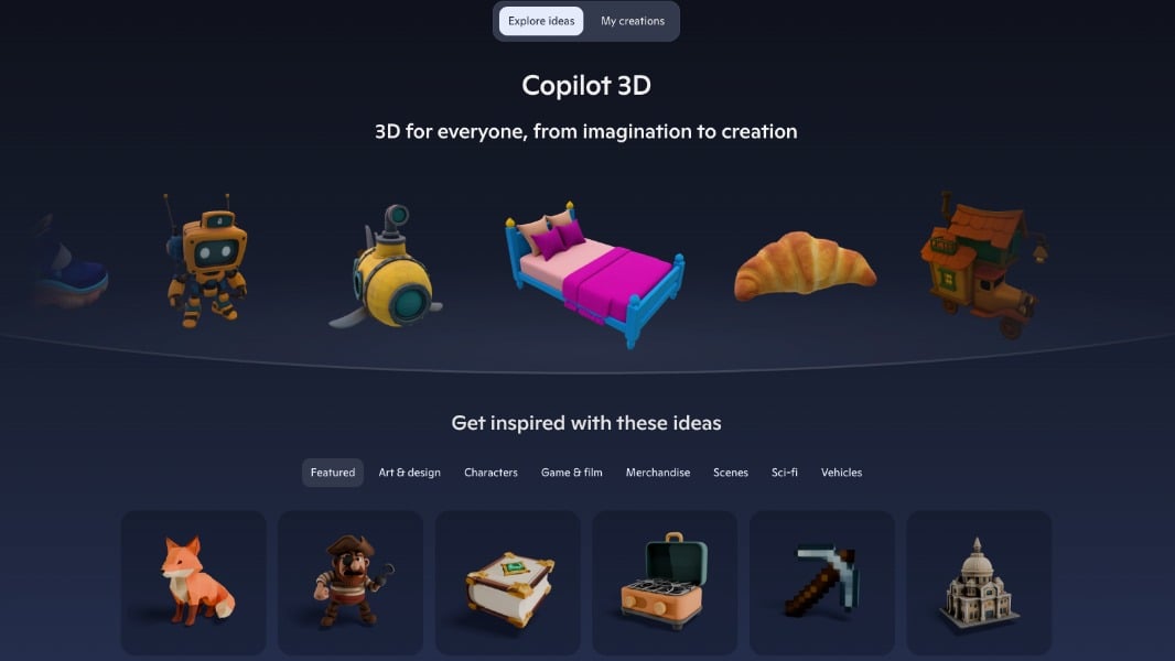 Microsoft presenta Copilot 3D, una nueva herramienta que convierte las imágenes en modelos 3D