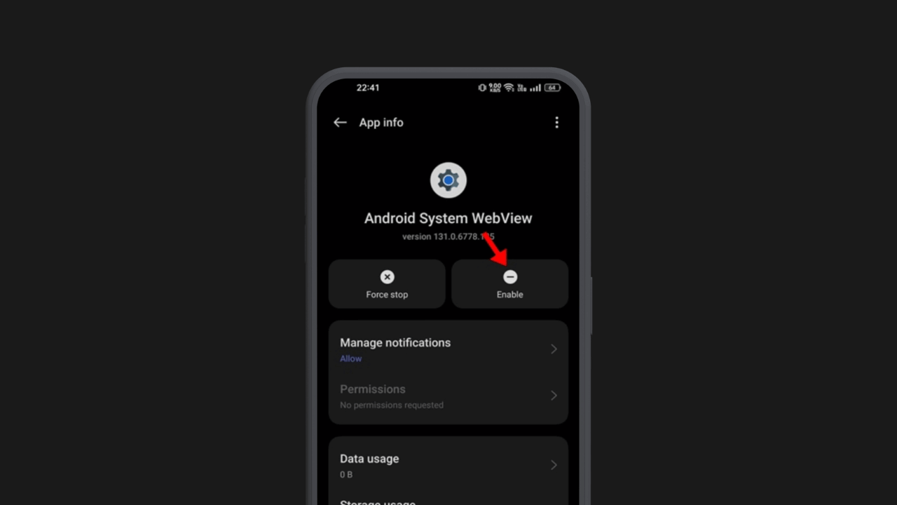 So aktivieren Sie Android System WebView
