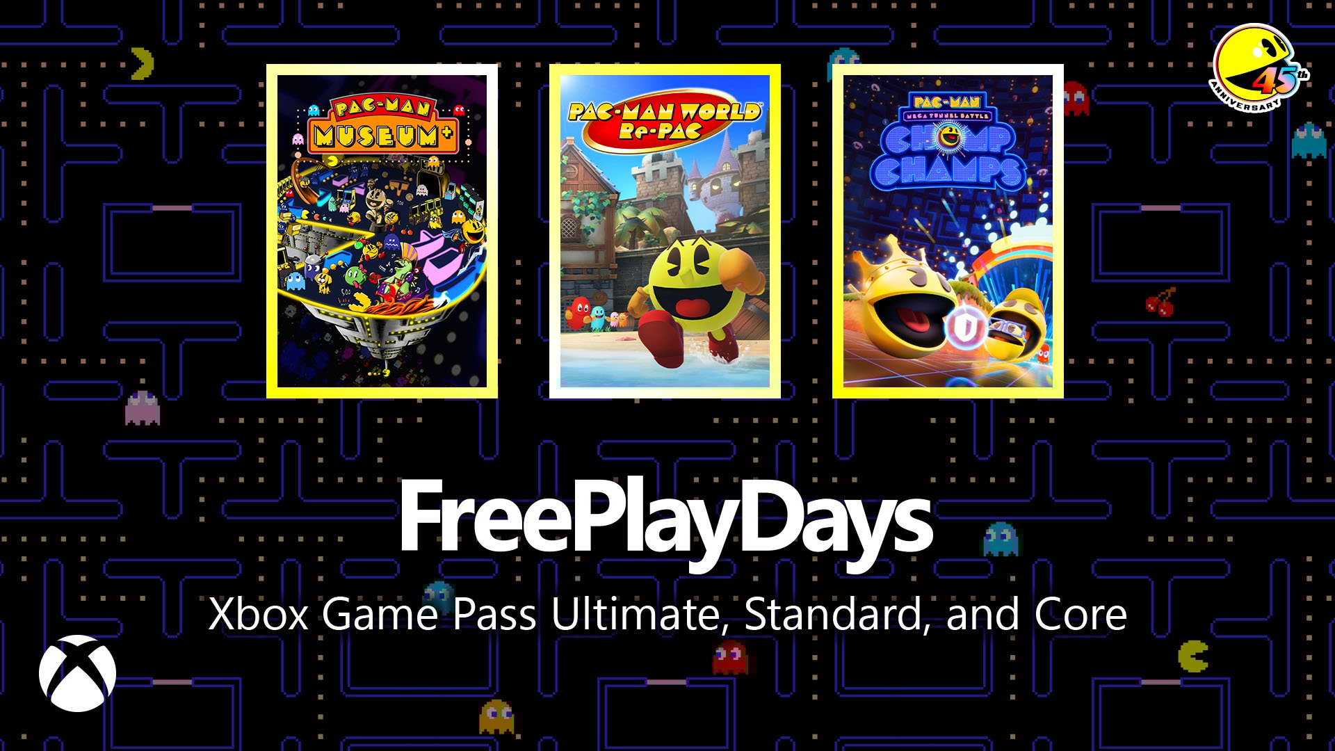 Pac-Man viert dit weekend 45 jaar met Xbox Free Play Days