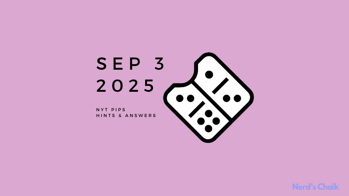 NYT PIPS Harte Hinweise und Lösung-3. September (Schritt-für-Schritt-Anleitung)