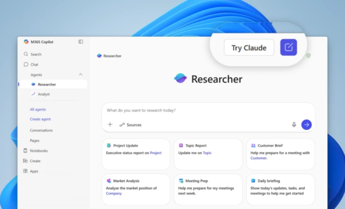 Η Microsoft προσθέτει το CLAUDE AI του Anthropic στο Copilot