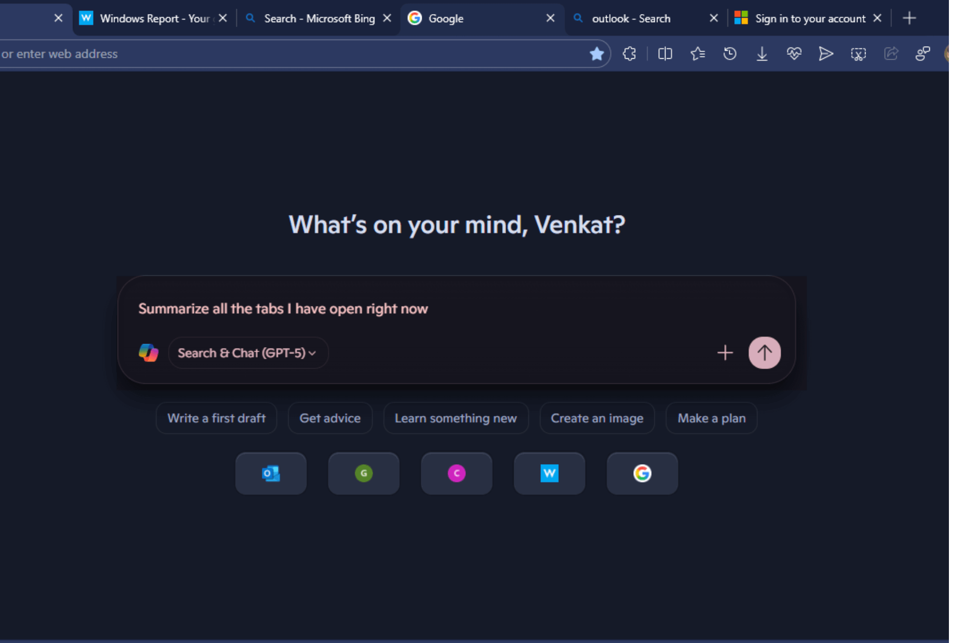 Microsoft Edgeは、オープンタブを要約するCopilotの能力をテストします