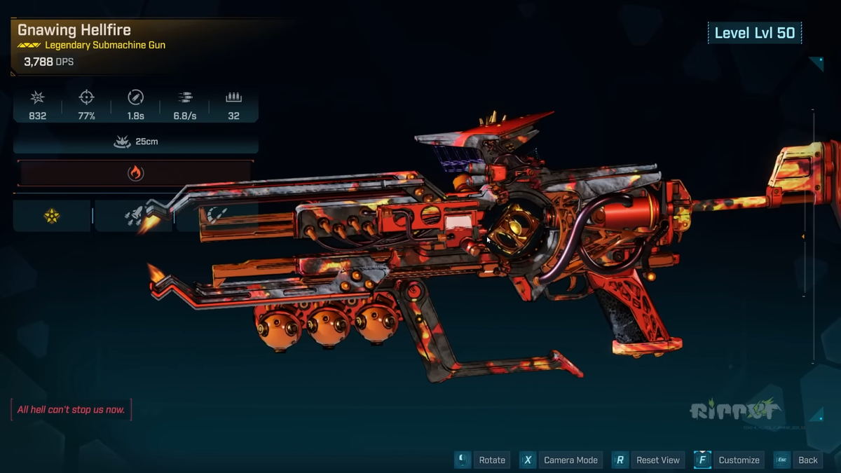 Hellfire SMG Borderlands 4