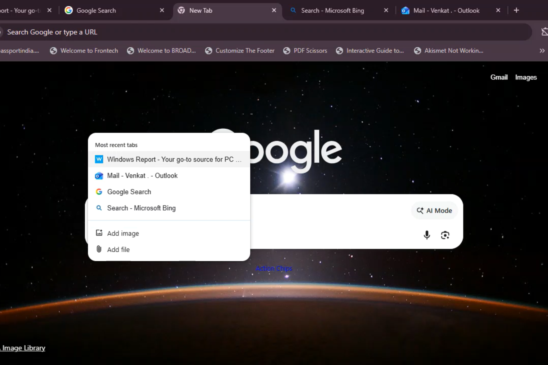 De nieuwe tabbladpagina van Chrome fungeert nu als een AI-startscherm