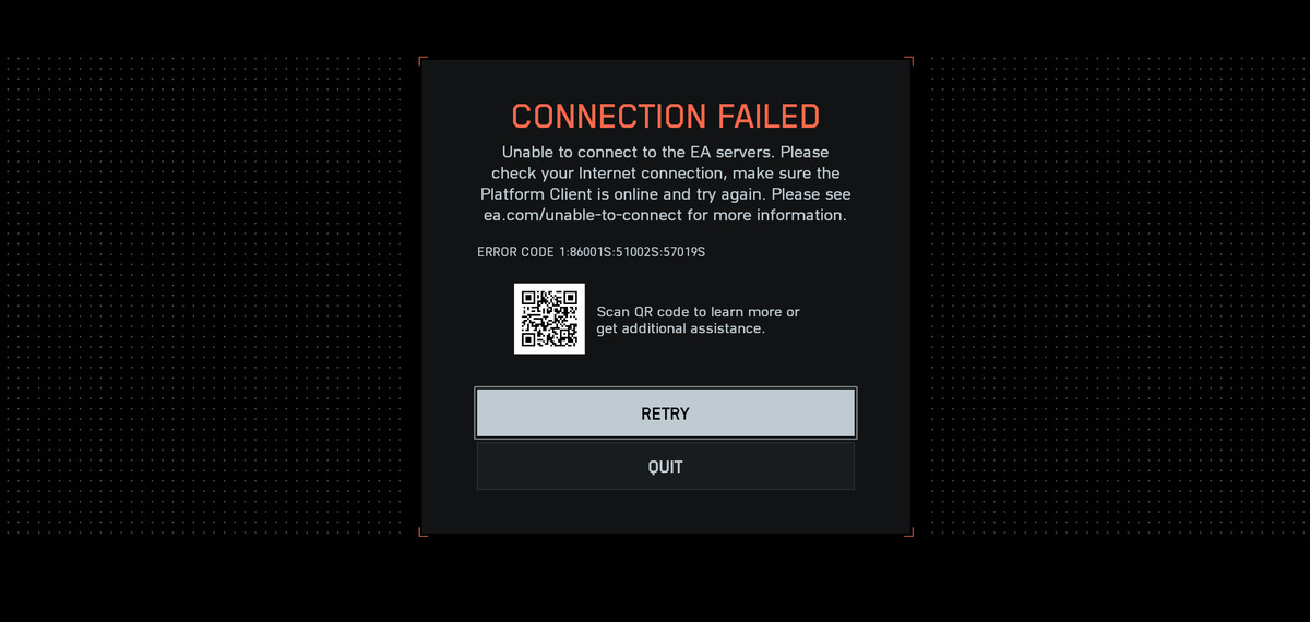 Campagne Battlefield 6 : Impossible de se connecter, corrections d'erreurs