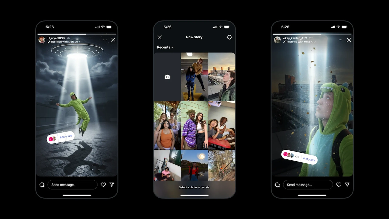 Meta lleva la edición de IA 'Restyle' a las historias de Instagram, reavivando los debates sobre privacidad