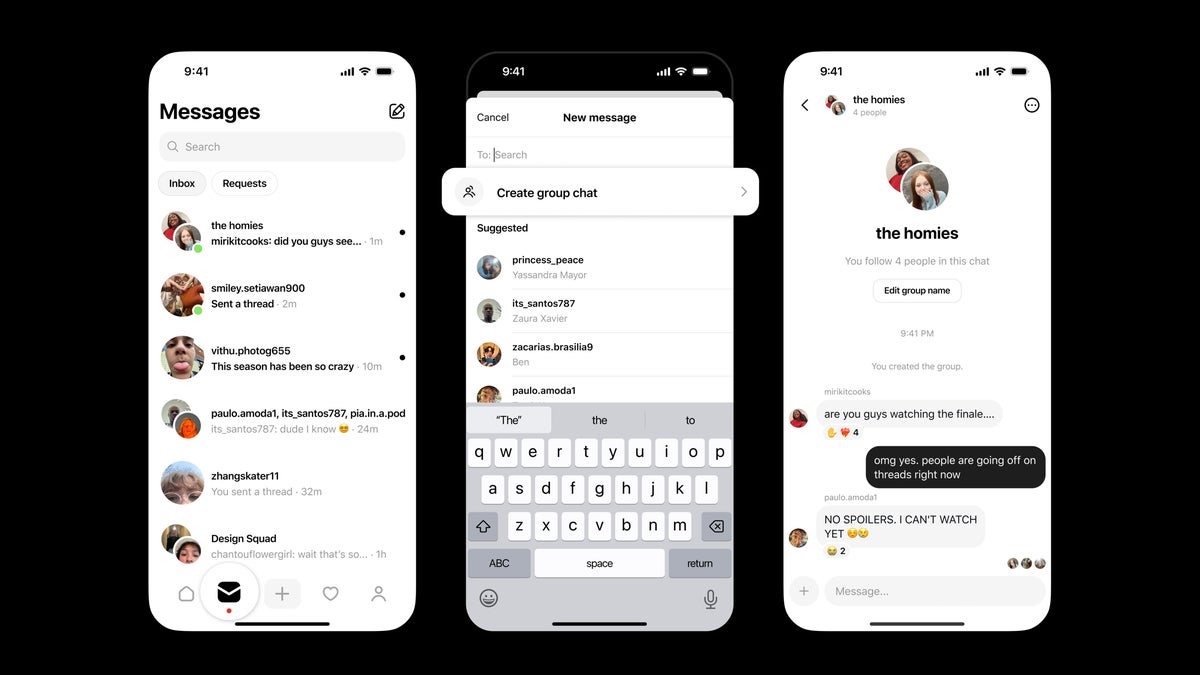 Meta da otro golpe a X con nuevos chats grupales de Threads