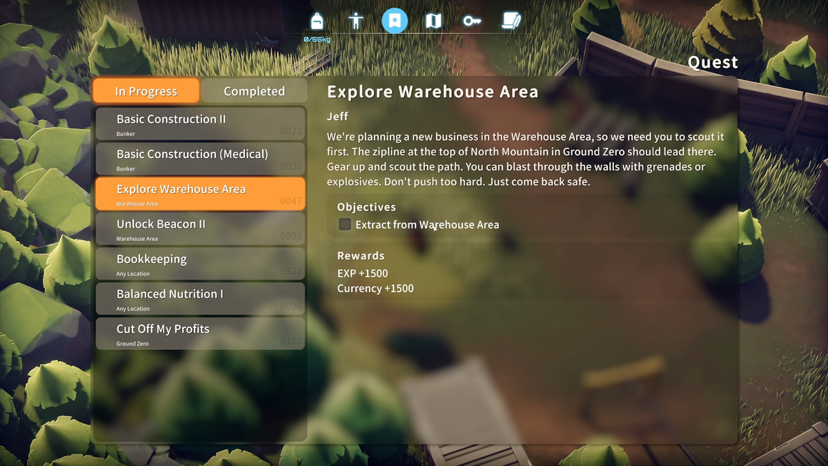 Procédure pas à pas pour explorer la zone de l’entrepôt 