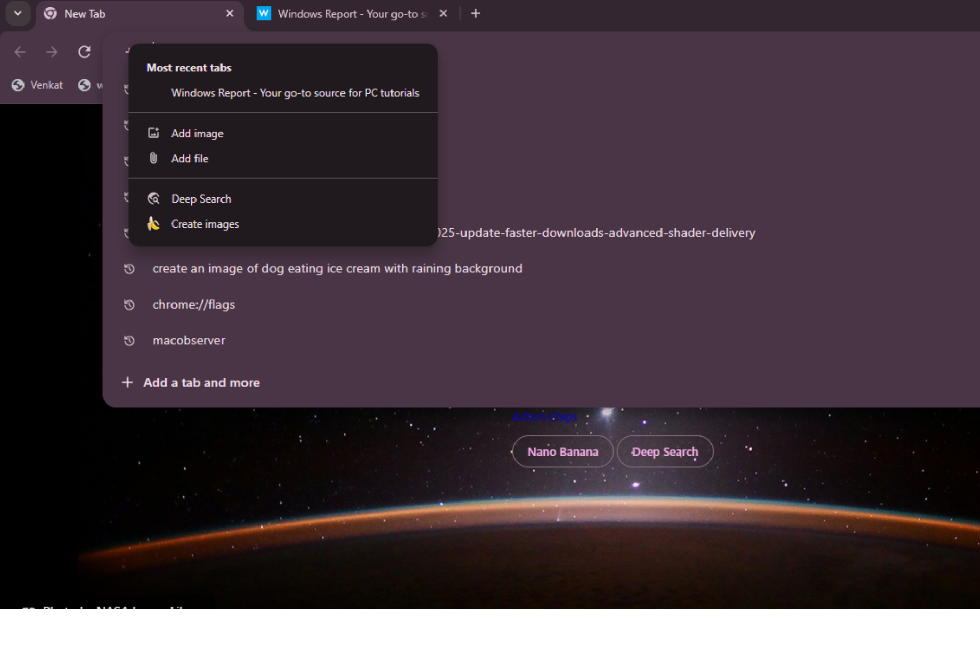 Met de AI van Chrome kunt u mogelijk 'afbeeldingen maken' en onderzoek doen vanuit de adresbalk