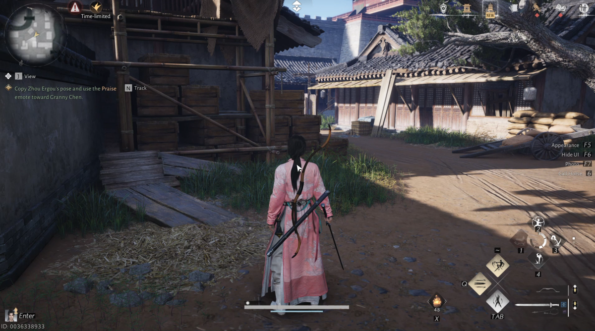 昔の梨の花 ウォークスルー