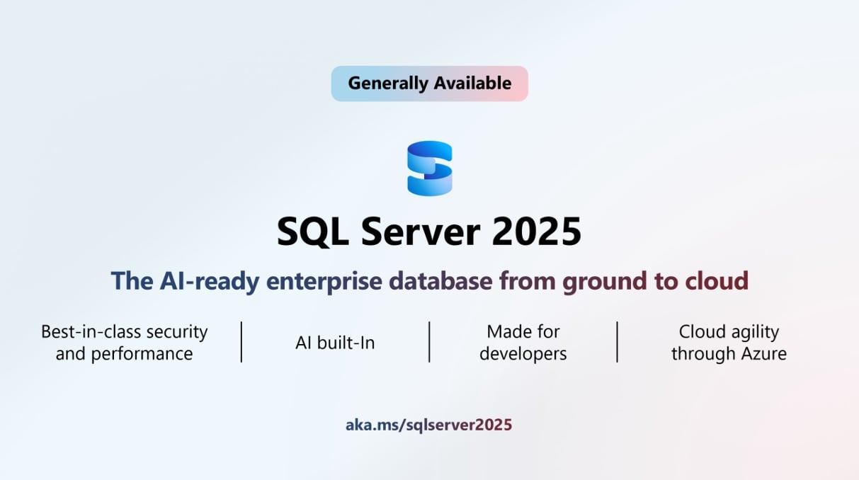 Microsoft、SQL Server 2025、ファブリック データベース、ブランド変更された Azure DocumentDB を発表