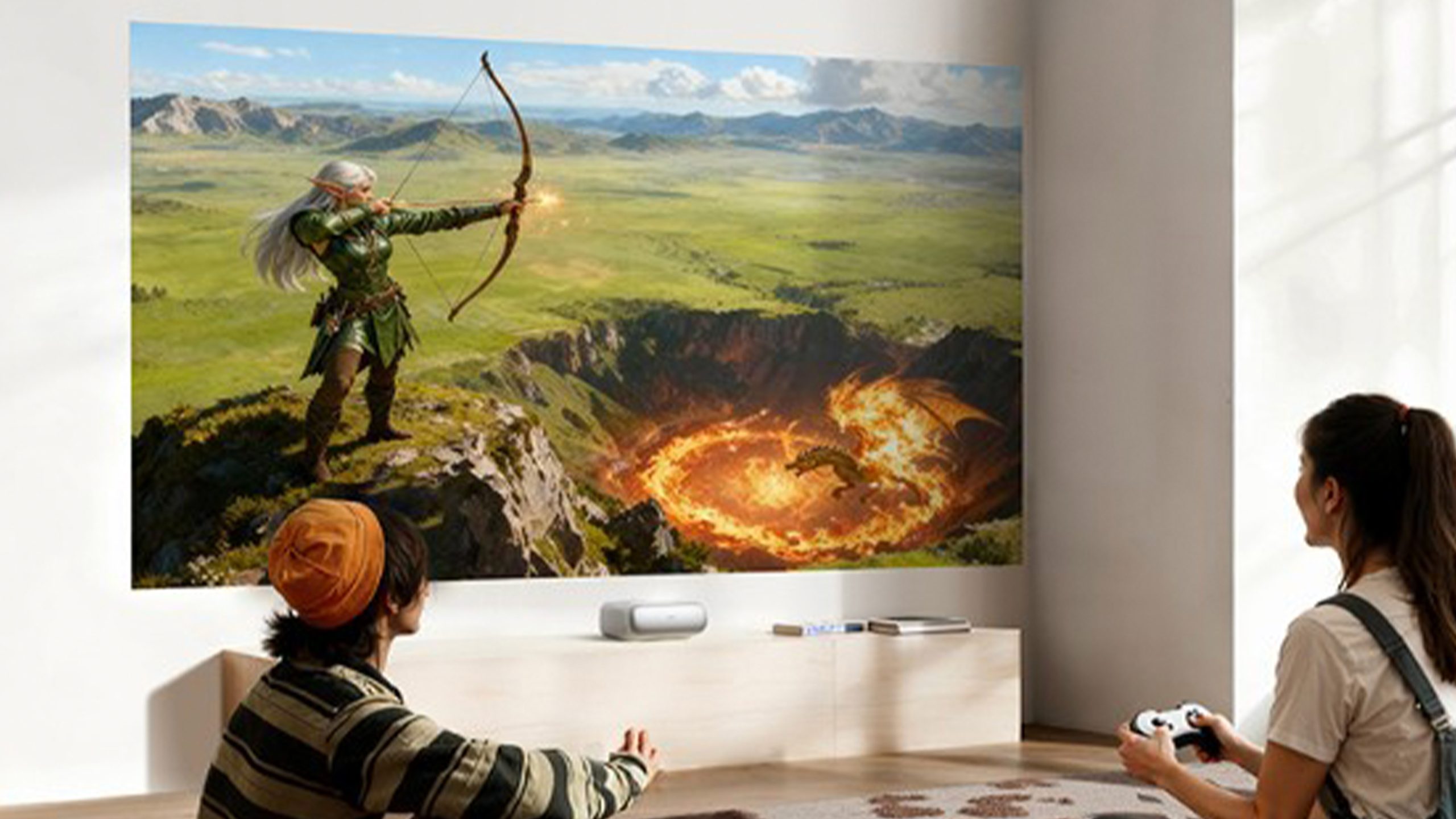 Mød JMGOs nyeste, dejlig kompakte laserprojektor med ultrakort kast